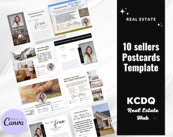 Sellers Real Estate Postcards, Real Estate Marketing, Canva Template,  Real Estate Mailer, Home Seller Postcard, Realtor Farming postcard,