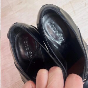Acne Studios Lark Chunky Leather Loafers Oxford EU 40 Black Gray Textured Panel Designer Shoes image 13