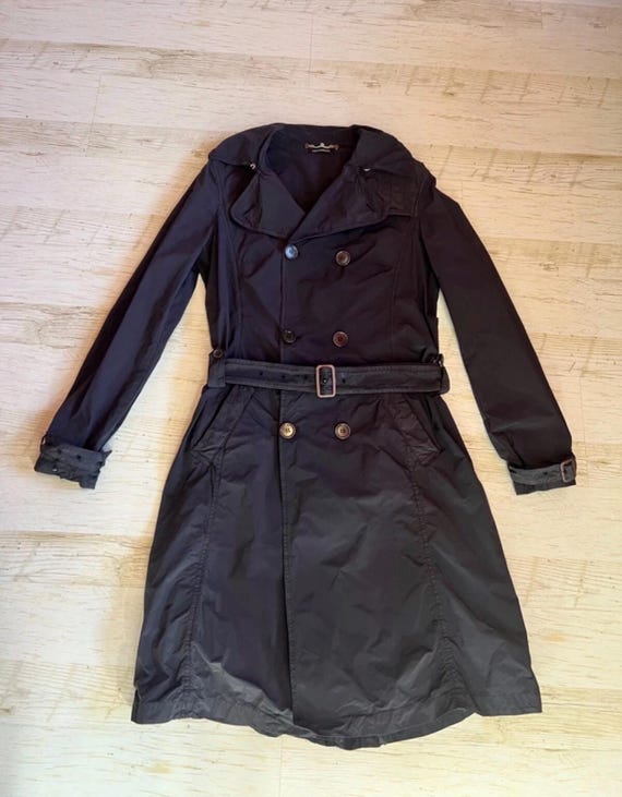C.P. Company, C.P. Company Vintage Trench Coat 2007 Made in Italy Lightweight Techwear Jacket Size S/M