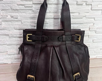 Mulberry Jacquette Brown Leather Handbag Shoulder Bag – Excellent Condition