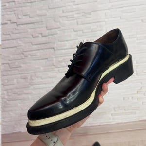 Acne Studios Lark Chunky Leather Loafers Oxford Black Size 40 Genuine Leather Designer Shoes image 8