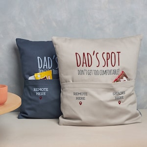 Personalized Cushion, Reserved for Dad, Grandad Cushion, Customized Pillow, Custom Fathers Day Gift for Dad, Fathers Gift Throw Pillow