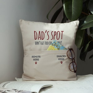 Personalized Cushion, Reserved for Dad, Grandad Cushion, Customized Pillow, Custom Fathers Day Gift for Dad, Fathers Gift Throw Pillow image 10