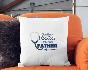 Police Dad Cushion, Doctor Dad Cushion, Engineer Father, Gift for Dad, Throw Pillow, Engineer Father, Lawyer, Valentines Day Gift