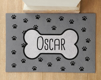 Personalized Dog Placemat, Dog Food Mat, Dog Bowl Mat, Dog Food Placemat, Customized Pet Mat, Custom Cat Food Mat, Cat Food Placemat