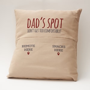 Personalized Cushion, Reserved for Dad, Grandad Cushion, Customized Pillow, Custom Fathers Day Gift for Dad, Fathers Gift Throw Pillow image 3