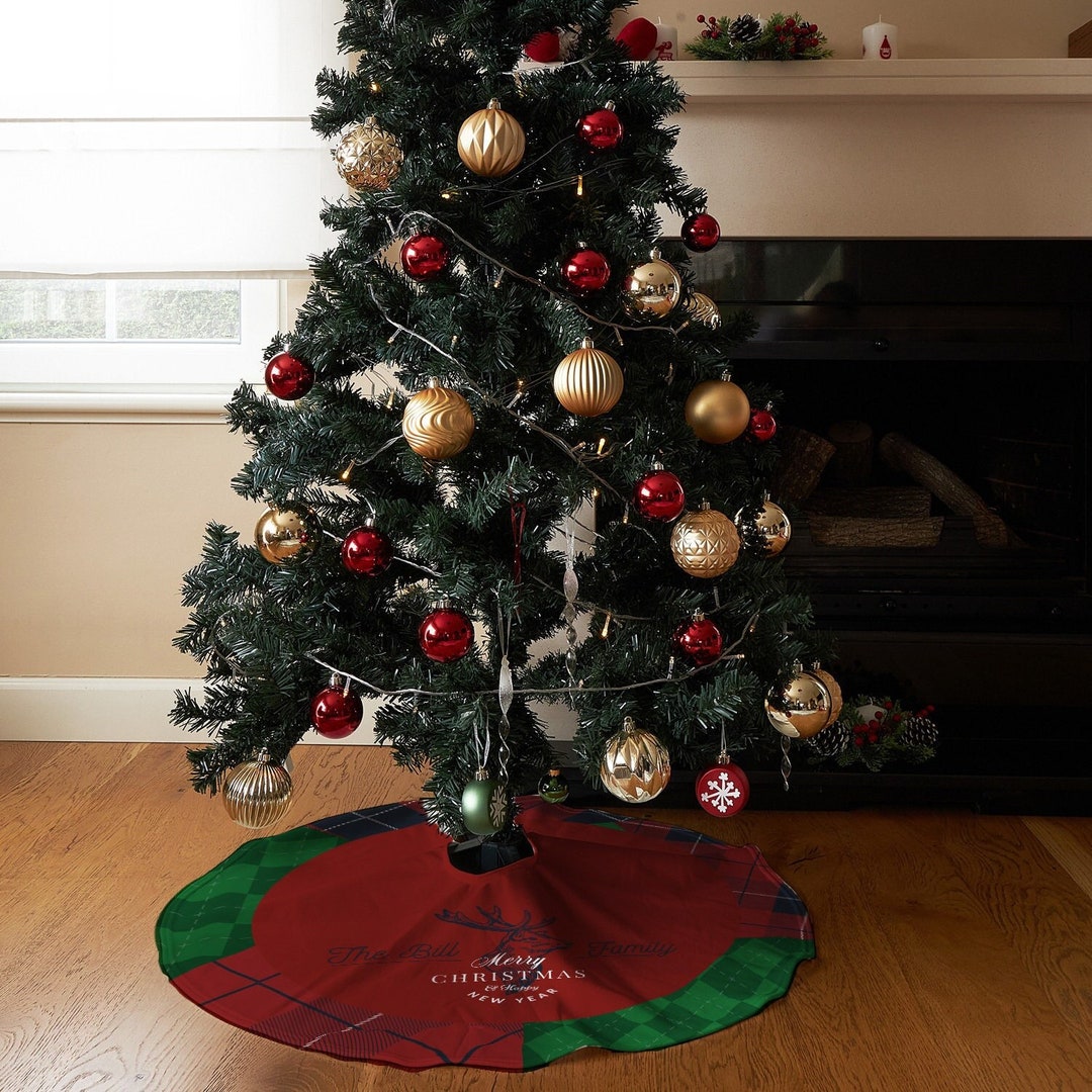 Custom Christmas Tree Skirt, Personalized Tree Skirt, Customized