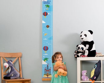 Canvas Ruler, Kid's Growth Chart, Height Chart for Kids, Nursery Room Decor, Engraved Ruler, Gift for Kids, Measuring Stick