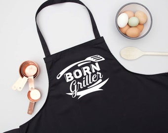 BBQ gifts Cooking Apron Gifts for Dad, Grill Accessories Gifts for Husband, Custom Aprons as Unique Dad Gift, Griller Apron as Family Gift,