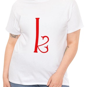 Kajira Symbol - Unisex Heavy Cotton Tee, Slavegirl, Sub Shirt, Sub Tee, Sub Clothing, Brat Sub, Sub Dom, Dom Sub Gift, Gift for Dominant
