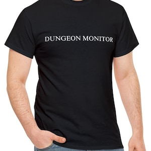 Dungeon Monitor - Black Unisex Heavy Cotton Tee, Dom Shirt, Dom Wear, Daddy Dom, Mommy Dom, Gift for Dominant, Dominant Gifts, Dom Sub