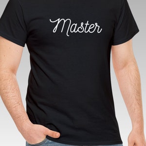 Master - Black Unisex Heavy Cotton Tee, Master Dom, Master Shirt, Dom Wear, Gift for Dominant, Dom Shirt, Dominant Clothing