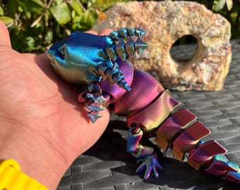 Axolotl mignon - flexible - articulé - jouet - fidget - filament premium - axolotl articulé - branchies flexibles - cadeau