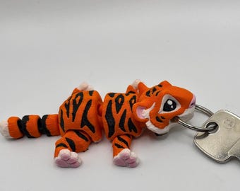 Tiger keychain / 3D print / zipper pull / school / pencil case / school enrollment