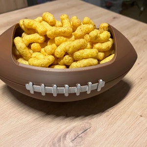 3D printed football snack bowl for the ultimate Super Bowl party