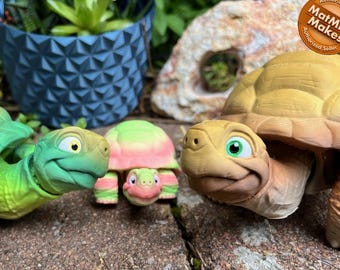 Tortue super mignonne / impression 3D / jouet anti-stress / flexible / mobile / tortue