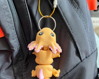 Axolotl keychain / 3D print / zipper pull / school / pencil case / school enrollment