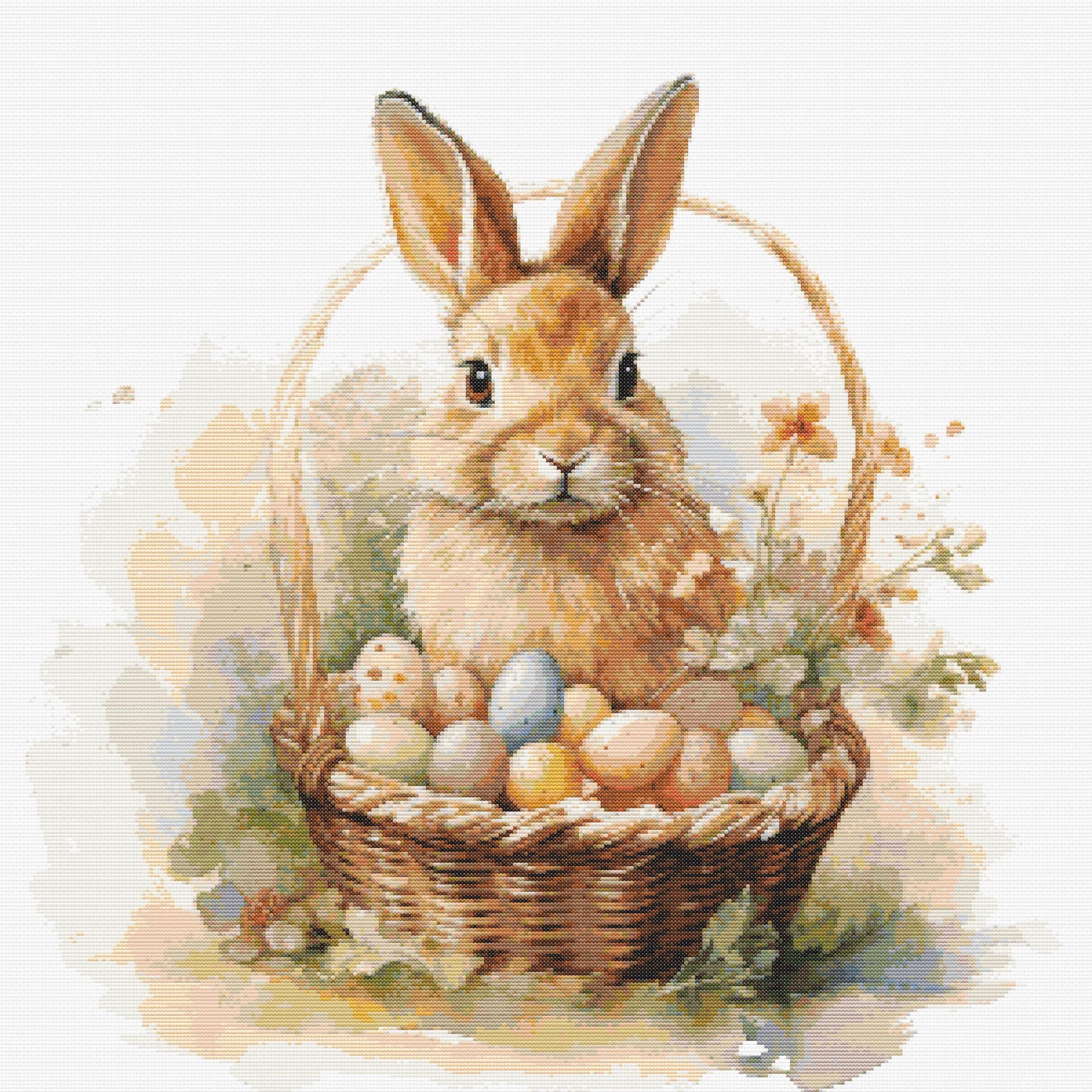 Bunny Cross Stitch Pattern Easter: Keeper Pattern Digital PDF - Etsy