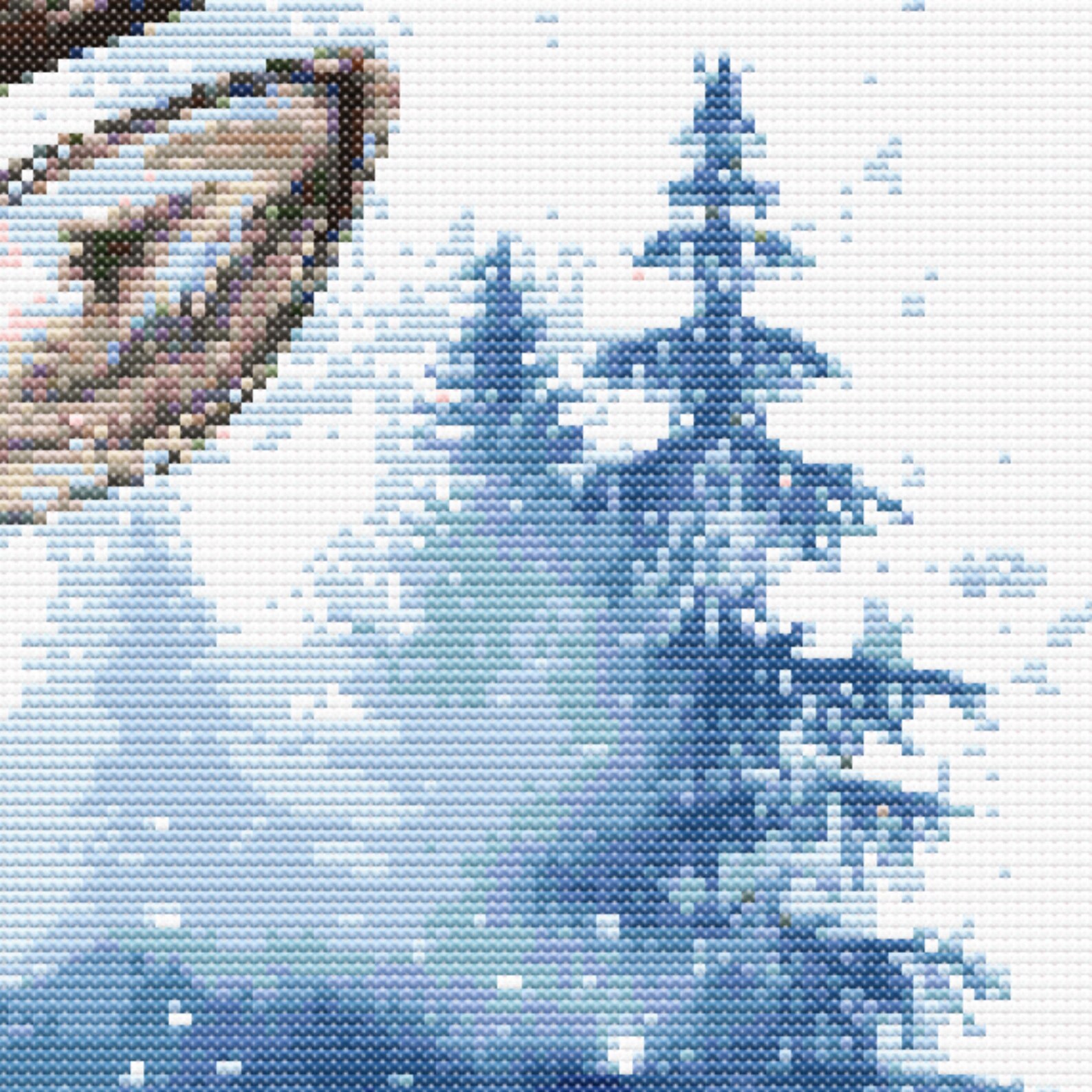 Deer in the Forest Cross Stitch Pattern Winter Embroidery Full Coverage ...