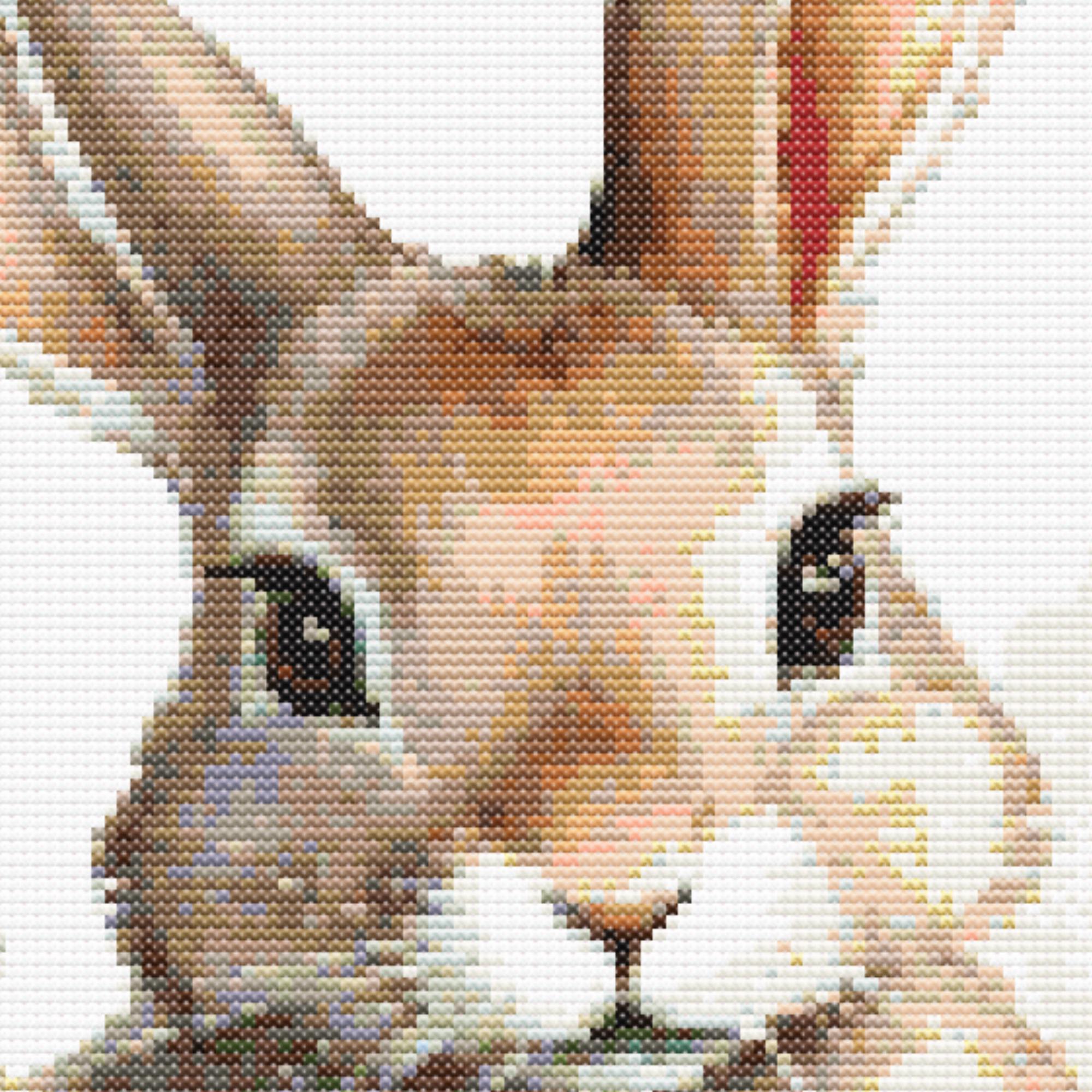Bunny Cross Stitch Pattern: Easter Rabbit Full Coverage PDF Download - Etsy