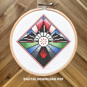 Beren Heraldic Device Cross Stitch Pattern