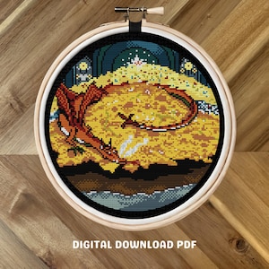 Smaug Cross Stitch Pattern