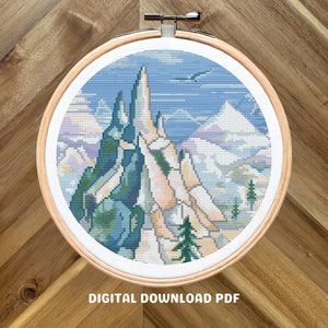 Misty Mountains Cross Stitch Pattern
