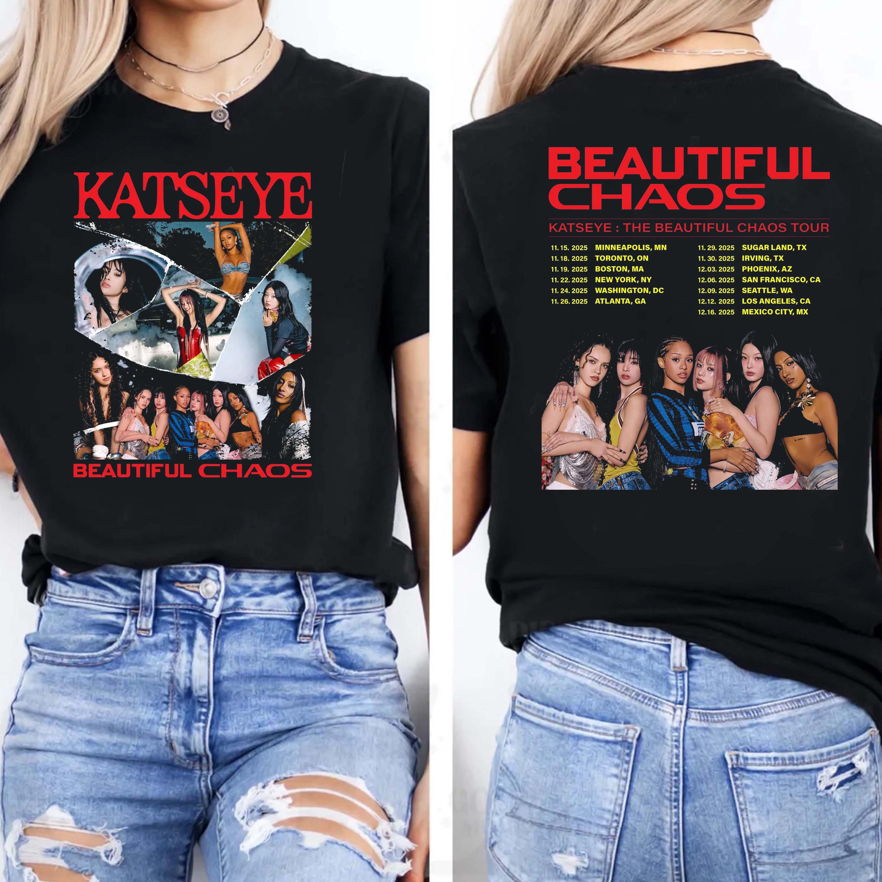 Kpop Katseye Crop Top + Shorts Set - Merch Zweiteiler Damen