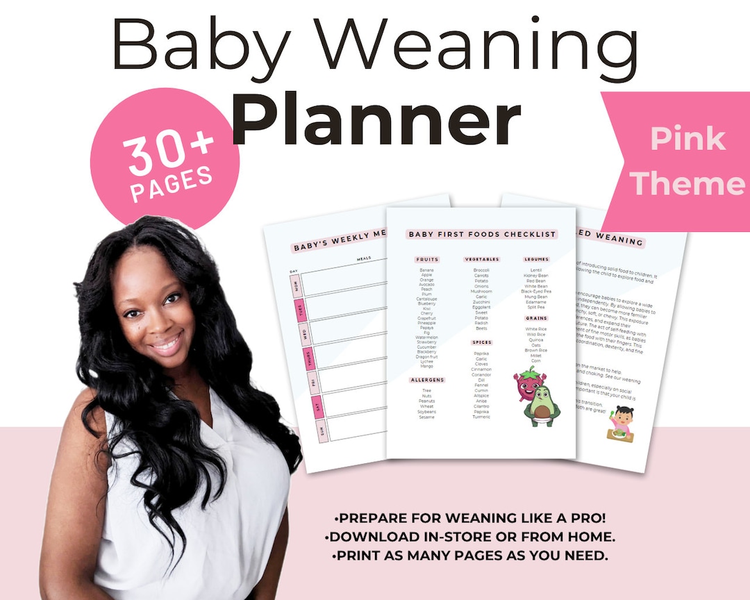 Printable Baby Weaning Planner Journal | Daily Baby Food Tracking Page