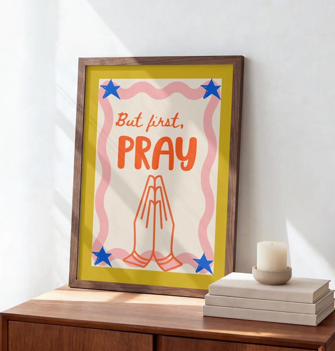 Modern Christian Wall Art | Colorful Religious Print | Prayer Room ...