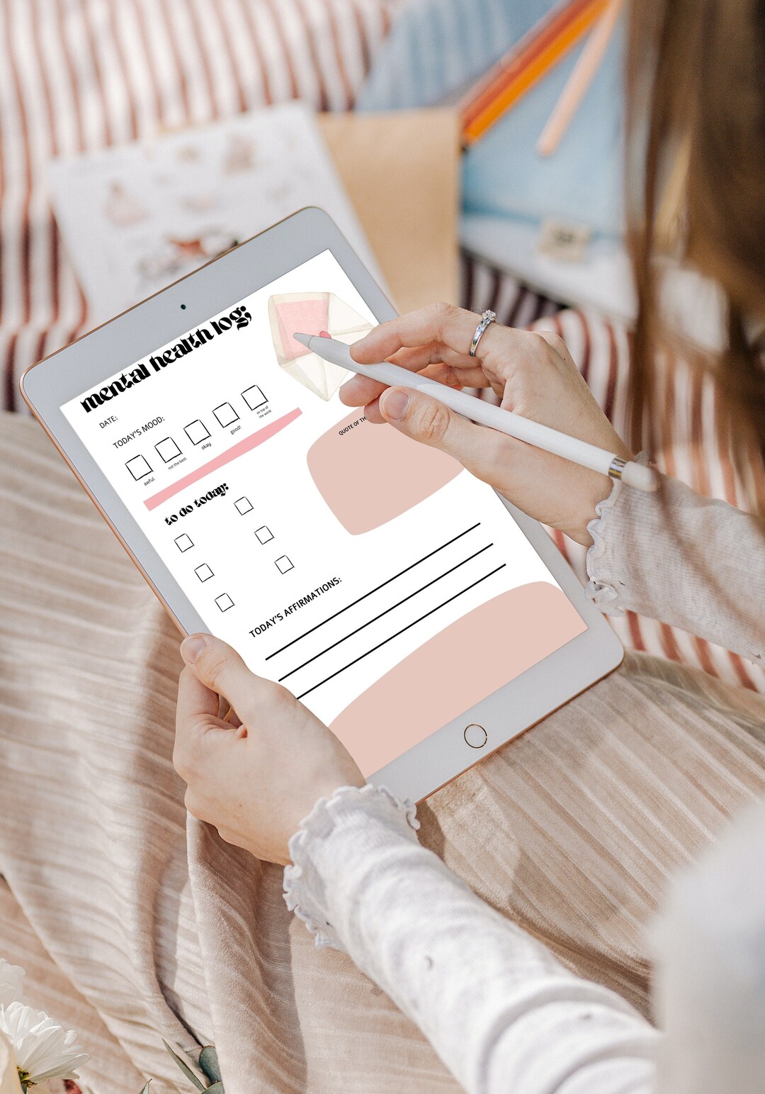 Mental Health Log Template Digital Download Printable Page Journal mental-health-log-template-digital-download-printable-page-journal