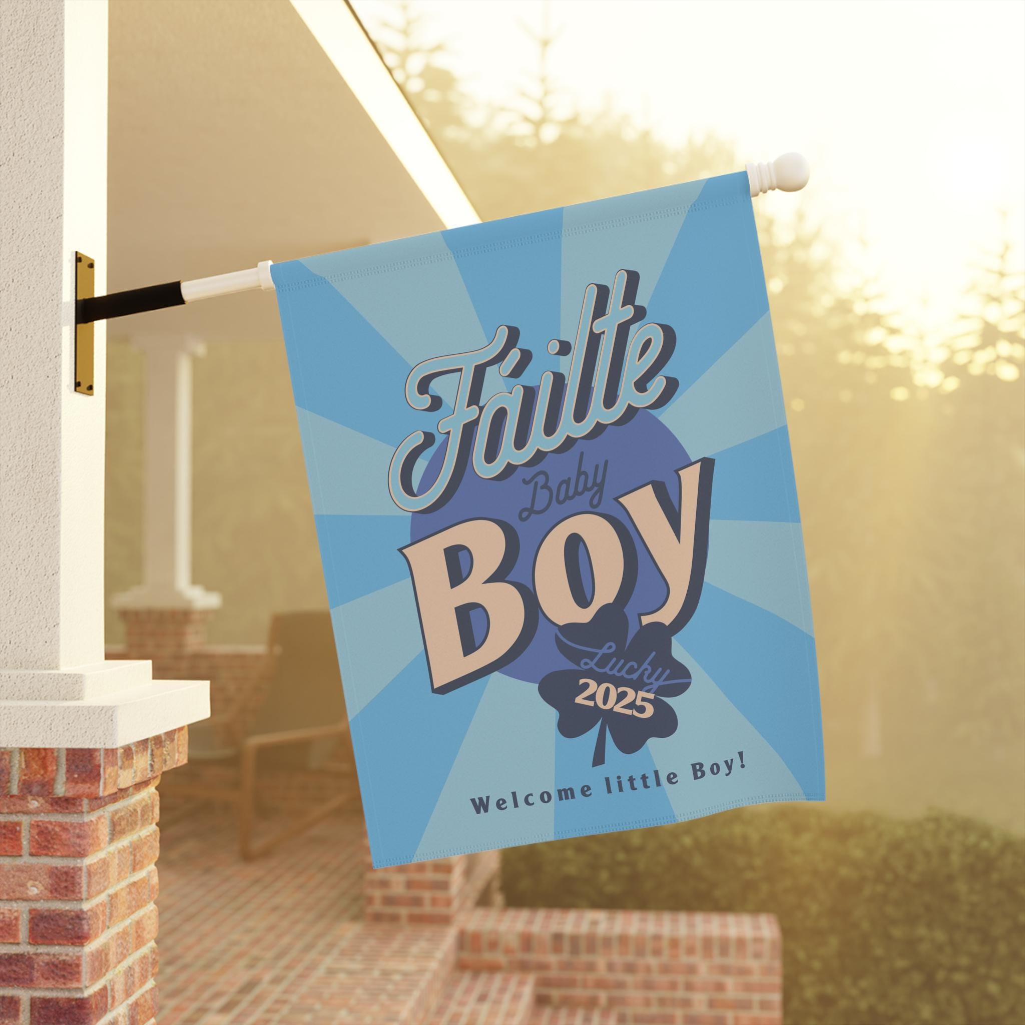 It's A Boy! Gartenflagge – Doppelseitiges Banner Zur Schwangerschaftsankündigung (30,5 X 45,7 Cm, Wetterfest)