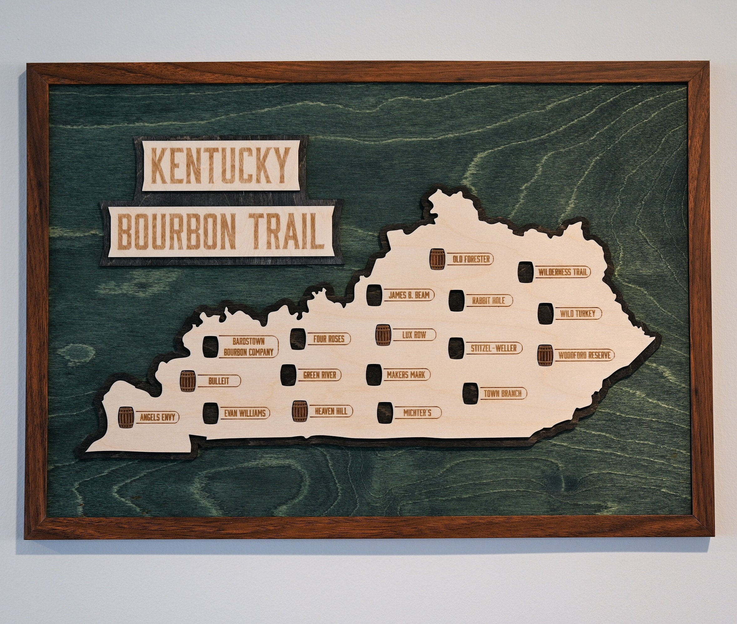 Kentucky Bourbon Trail Map - Etsy