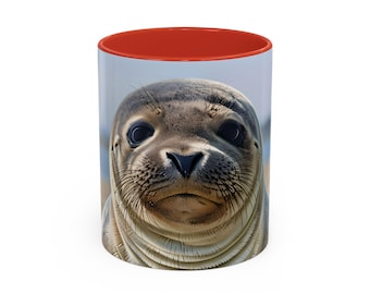 Seal Coffee Mug, Nature Lover Gift, Inspirational Ocean Art