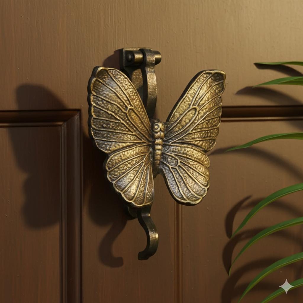 Ghirlanda Rustica In Metallo Con Gufi Dipinti A Mano - Decorazione Da Parete Per Porta D'Ingresso, Giardino E Interni - Diametro 33 Cm
