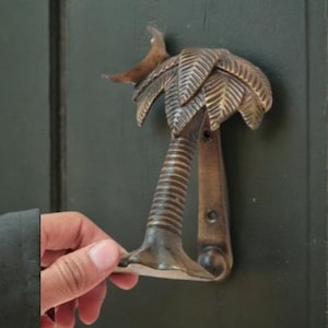 SHOBIXX | Rust Free Palm Tree Iron Door Knocker | Door Knocker with Good Sound | Elevate Your Entrance with This Unique Door Knocker