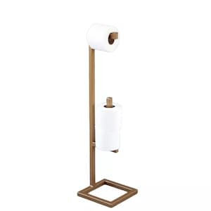 SHOBIXX- Porta carta igienica in acciaio fatto a mano / Porta carta igienica di qualità premium per il bagno / Porta fazzoletti indipendente in acciaio dolce dorato