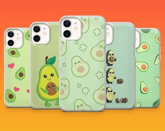 Cute Phone Case Avocado Cover for iPhone 15, 14, 13, 12, 11, Samsung S24Ultra, S23FE, S22, A15, A54, A25, A14, Pixel 8A, 8Pro, 7A, 7Pro, 6A