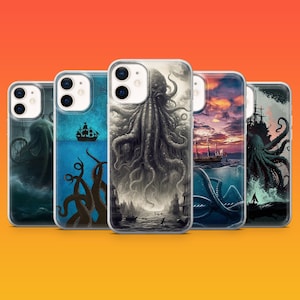 Kraken Phone Case Tentacles Cover for iPhone 15, 14, 13, 12, 11, Samsung S24Ultra, S23FE, S22, A15, A25, A14, Pixel 8A, 8Pro, 7A, 7Pro, 6A