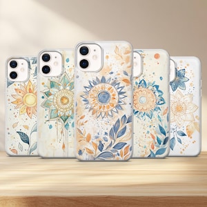 Boho Mandala Phone Case Spiritual Cover for iPhone 16 Pro Max, 15 Plus, 14, 13, 12, 11, XS & Samsung S25, S24, A55, A54, Pixel 9 Pro, 8