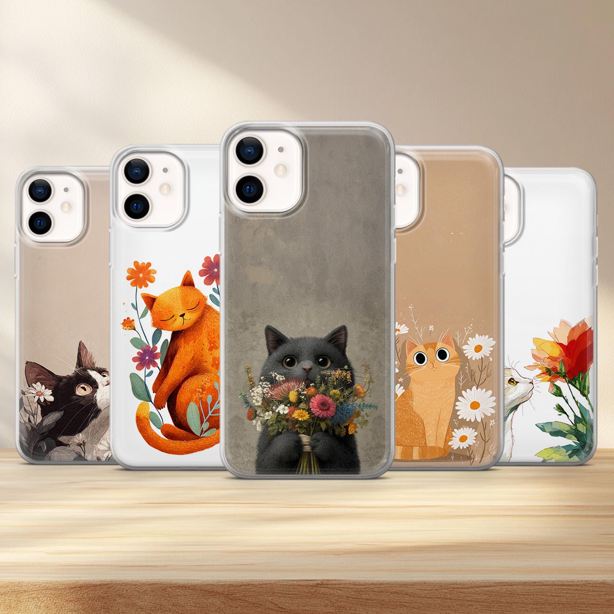 かわいい花柄の携帯ケース キティカバー iPhone 17、16、15、14、13