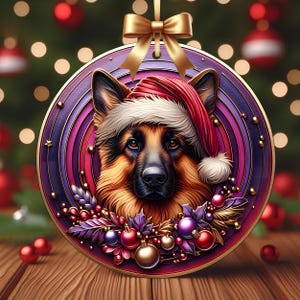 Pacchetto di clipart di ornamenti natalizi 3D per cani, ornamenti 3D a sublimazione, ornamenti natalizi 3D png, effetto 3D, grafica natalizia per uso commerciale