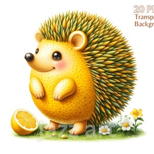 Bundle de clipart animaux citron, clipart limonade, clipart fruits, clipart citron, graphiques png aquarelle citron, animaux mignons, usage commercial
