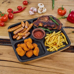 Eichen-Servierplatte für Snacks, Naturholz-Charcuterie-Tablett, Käse-Servierbrett, Tablett für Picknick, rustikale Küchendekoration, Obst-Serviertablett Geschenk