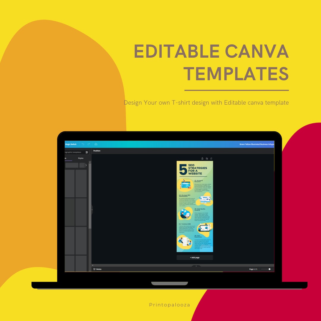 Information Infographic Canva Design Template Canva Web Etsy