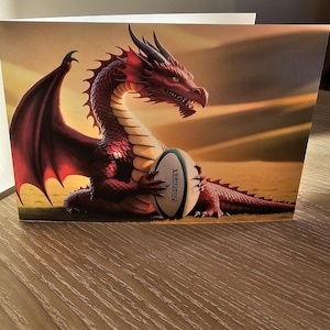 Jeu de cartes polyvalent dragon gallois avec enveloppe : anniversaire, remerciement, célébration | Imprimé professionnellement au Royaume-Uni