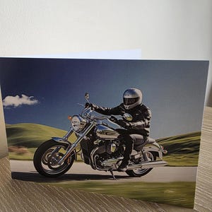 Cartão de felicitações de aventura de bicicleta | Presente para amantes da natureza | Cartão para entusiastas de atividades ao ar livre | Cartão para passeios de bicicleta pela encosta da montanha
