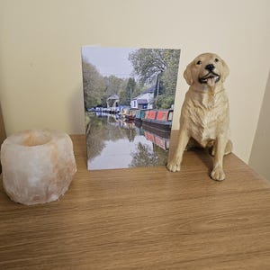 Cartão de felicitações vintage náutico Canal Wharf | Arte biodegradável feita à mão | Presente Govilon Waterway | Todas as ocasiões