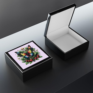 Whimsical Butterfly Jewelry Box, Colorful Storage for Keepsakes, Gift for Her, Floral Decor, Nature Lover's Treasure Chest