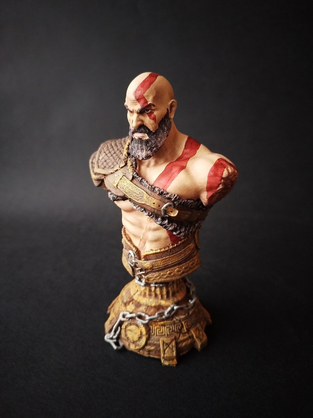 Kratos God of War Figure Handcrafted Kratos Sculpture Collectible